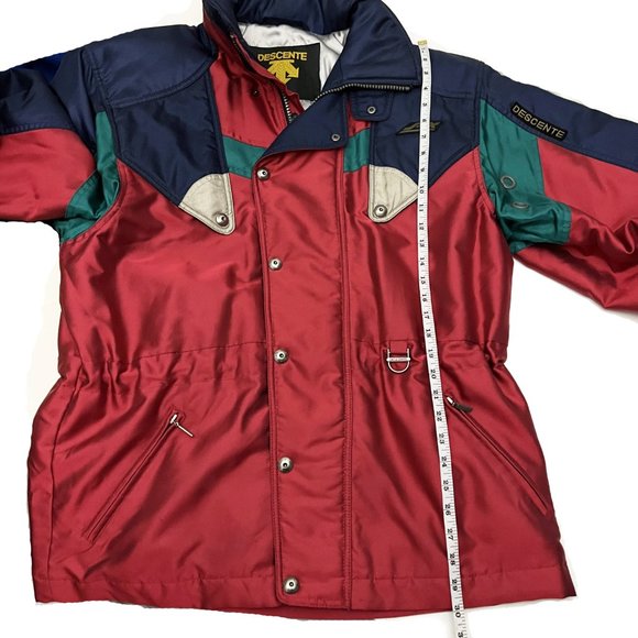 Descente Vintage Ski Winter Red Blue Green Retro Snowboard Jacket - Picture 10 of 17